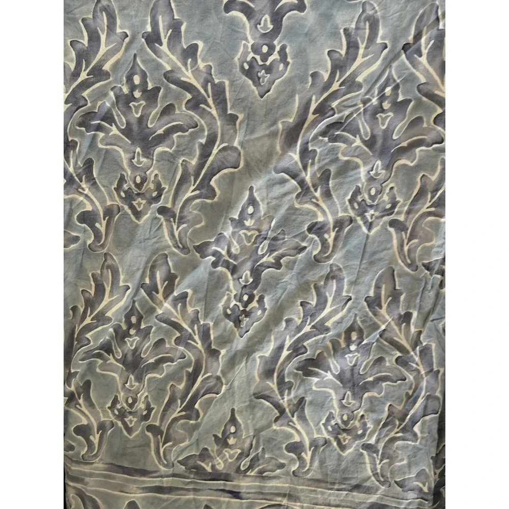 Restoration Hardware Blue Amalfi Rave Queen Size Duvet Cover Set Shams Italy